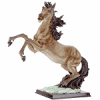Horse With Legs Up On Wood Base